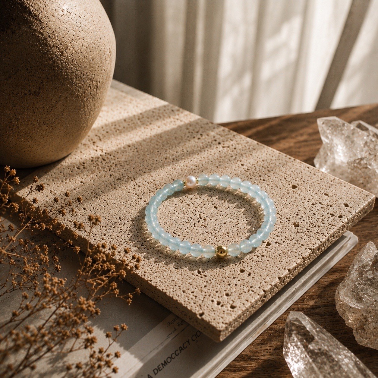 AKARI handcrafted crystal bracelet